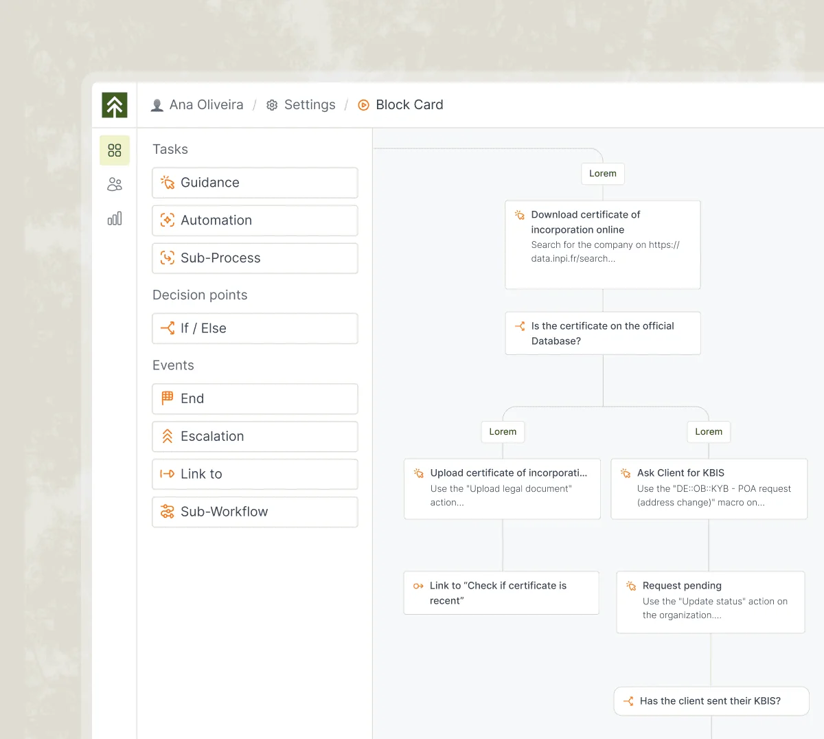 Complex Forest workflow with decisions, actions, and multiple branches